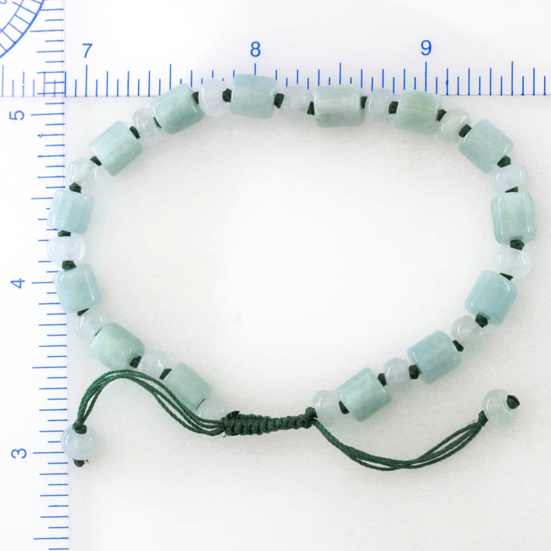 Adjustable Green Jadeite Jade Bead Bracelet | UPC #399341