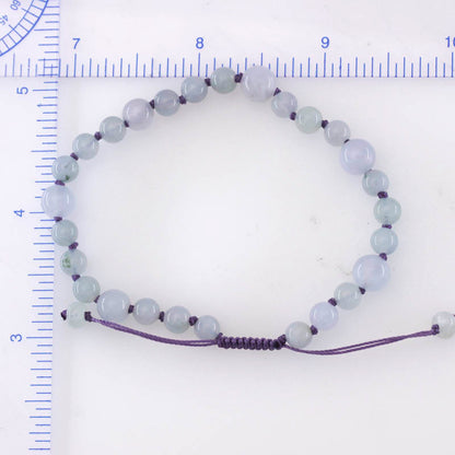 Adjustable Lavender Jadeite Jade Bead Bracelet | UPC #399433