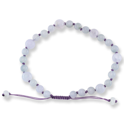 Adjustable Lavender Jadeite Jade Bead Bracelet | UPC #399433