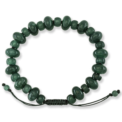 Blue Green Jadeite Jade Adjustable Bead Bracelet For Men And Women jade jewelry