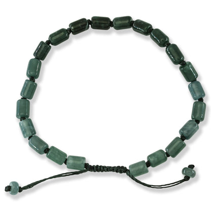 Blue Green Jadeite Jade Adjustable Bead Bracelet for Men and Women | UPS #402126