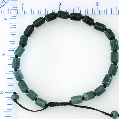 Blue Green Jadeite Jade Adjustable Bead Bracelet for Men and Women | UPS #402126