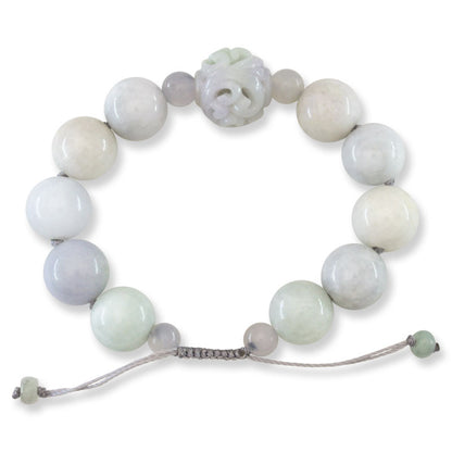 Adjustable Lavender Jadeite Jade Bead Bracelet | UPC #405233