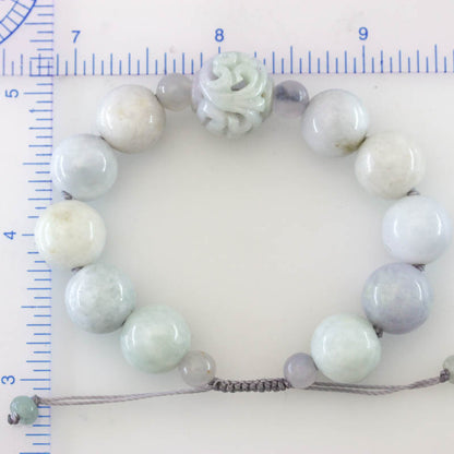Adjustable Lavender Jadeite Jade Bead Bracelet | UPC #405233