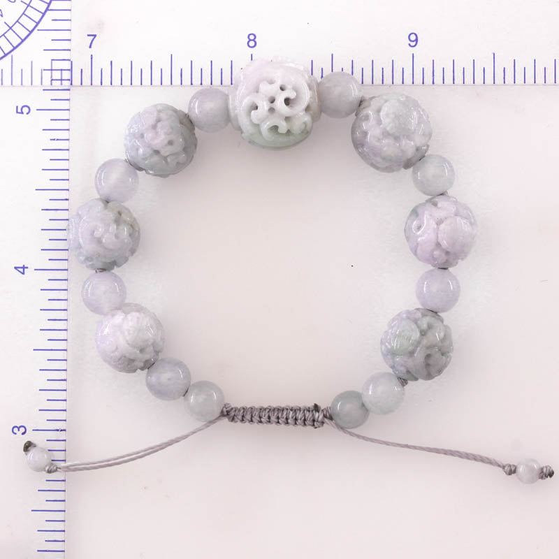 Lavender Jadeite Jade Adjustable Bead Bracelet | UPC #408036