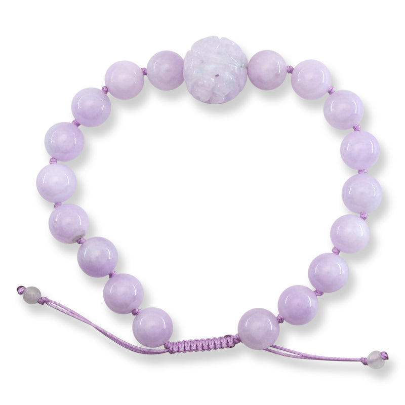 Fine Lavender Jadeite Jade Adjustable Bead Bracelet | UPC #409187