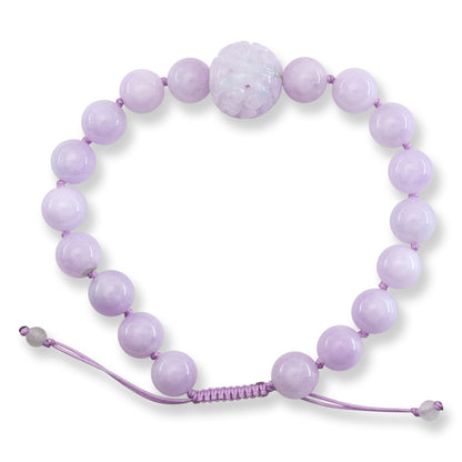 Fine Lavender Jadeite Jade Adjustable Bead Bracelet | UPC #409187