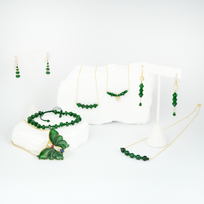 Blue Green Guatemalan Jadeite Jade jewelry for women mason-kay