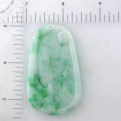 Loose Green Jadeite Jade Carved Butterfly on Flower  | UPC #385504