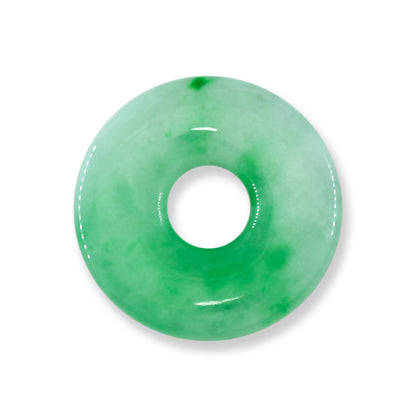 Green Jadeite Jade Loose Pi Disc Pendant  | Jade Donut | UPC #398214