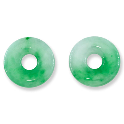 Green Jadeite Jade Loose Pi Disc Pendant  | Jade Donut | UPC #398214
