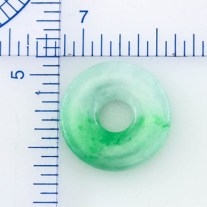 Green Jadeite Jade Loose Pi Disc Pendant  | Jade Donut | UPC #398214