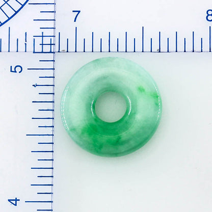 Green Jadeite Jade Loose Pi Disc Pendant  | Jade Donut | UPC #398214