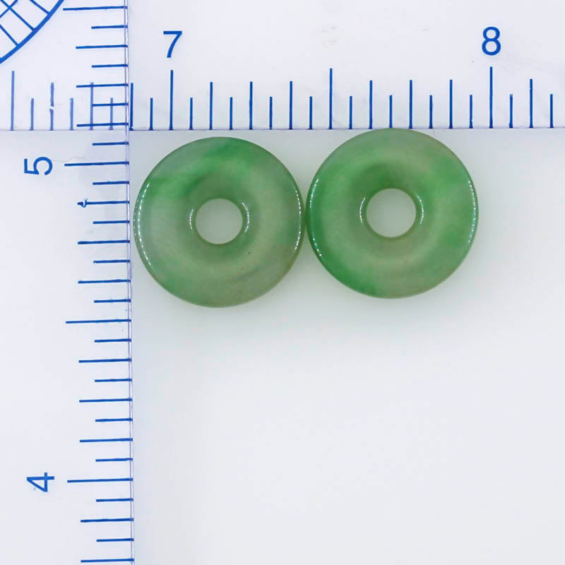 GREEN JADEITE JADE LOOSE PAIR PI DISC UPC #397453