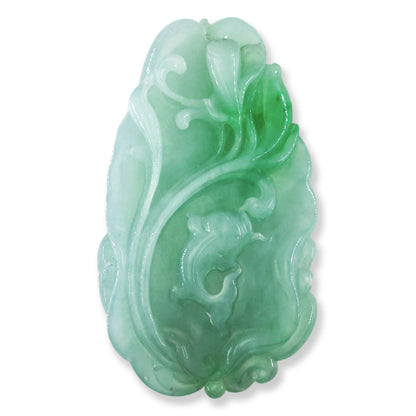 Loose Green Jadeite Jade Carved Water Scene | UPC #402508