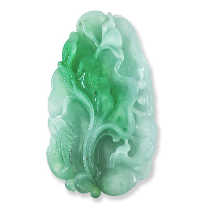 Loose Green Jadeite Jade Carved Water Scene | UPC #402508