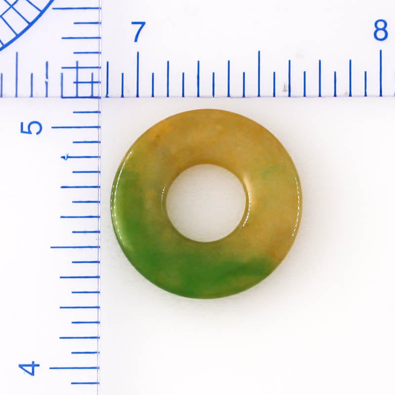 Green Yellow Jadeite Jade Loose Pi Discs Jade Jewelry