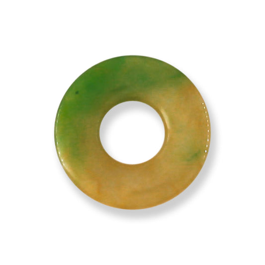 Green Yellow Jadeite Jade Loose Pi Discs Jade Jewelry
