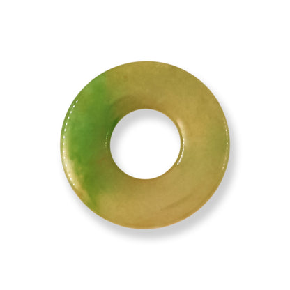 Green Yellow Jadeite Jade Loose Pi Discs Jade Jewelry