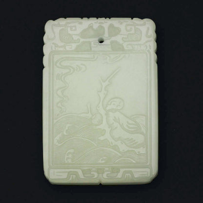 Loose White Nephrite Jade Carved Slab | UPC #398948