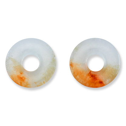 RED & ICE JADEITE JADE LOOSE PAIR PID DISCS UPC #397422