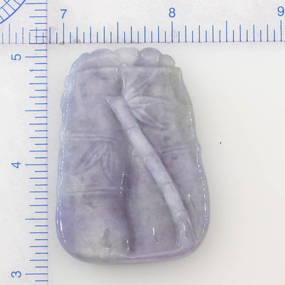 Loose Lavender Jadeite Jade Carving of Bamboo Trees | UPC #377783