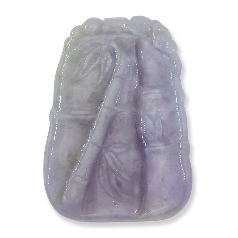Loose Lavender Jadeite Jade Carving of Bamboo Trees | UPC #377783