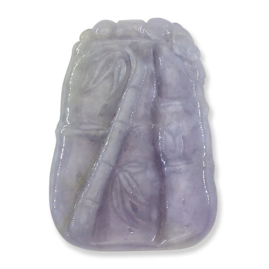 Loose Lavender Jadeite Jade Carving of Bamboo Trees | UPC #377783