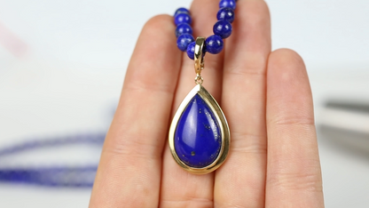 Genuine Lapis Lazuli Pendant with Enhancer Bail | UPC #296770