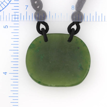 Green Nephrite Jade Carved Double Dragon Necklace | UPC #287396