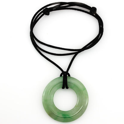 GREEN JADEITE JADE CIRCLE NECKLACE UPC #347731