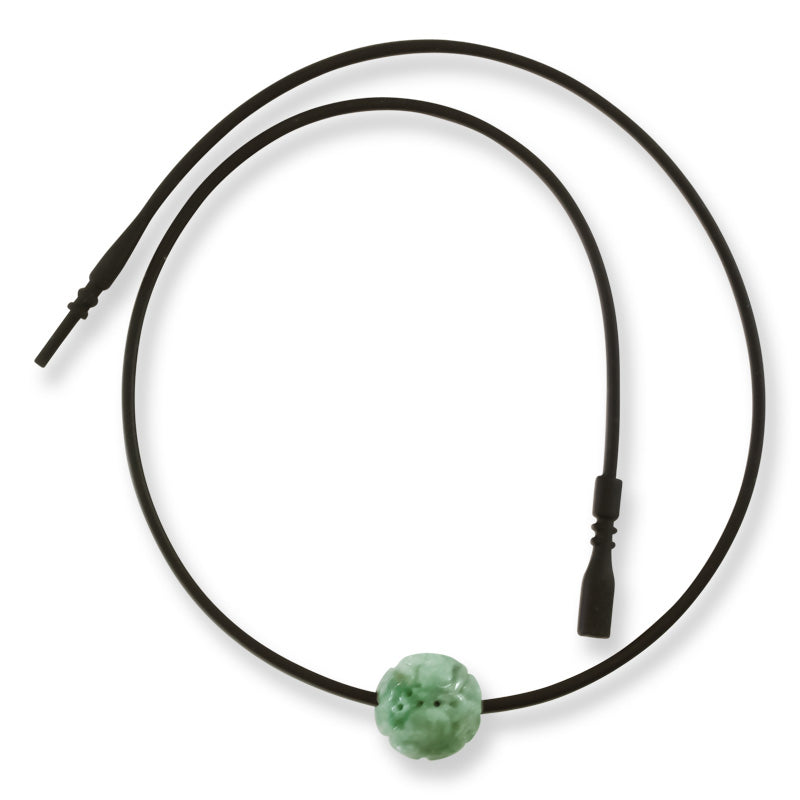 Green Jadeite Jade Carved Bead Necklace | UPC #408319