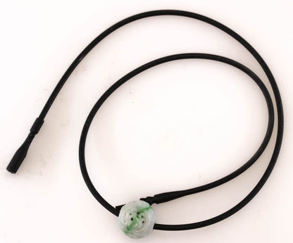 Green Jadeite Jade Carved Bead Necklace | UPC #374164