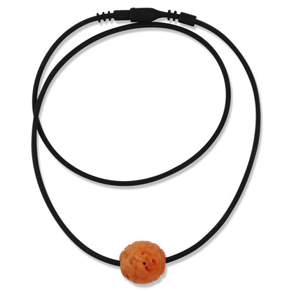 Red Jadeite Jade Carved Bead Necklace | UPC #381490