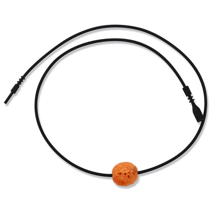 Red Jadeite Jade Carved Bead Necklace | UPC #381490