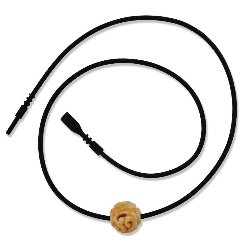 Red Jadeite Jade Carved Bead Necklace | UPC #374034