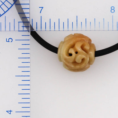 Red Jadeite Jade Carved Bead Necklace | UPC #374034