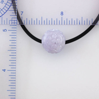 Lavender Jadeite Jade Carved Bead Necklace | UPC #408326