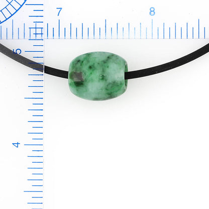 GREEN JADEITE JADE BEAD SLIDE NECKLACE UPC #372344