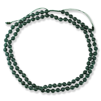 Blue Green Jadeite Jade Adjustable Bead Necklace | UPC #401327