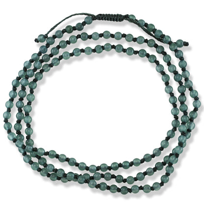 BLUE GREEN JADEITE JADE ADJUSTABLE BEAD NECKLACE UPC #396791