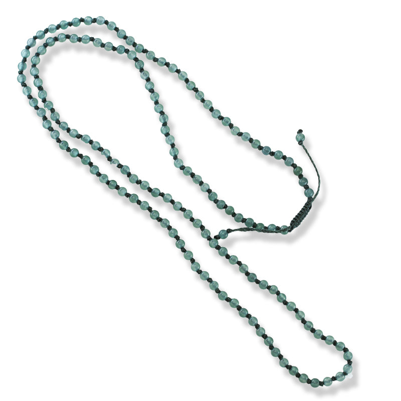 BLUE GREEN JADEITE JADE ADJUSTABLE BEAD NECKLACE UPC #396791