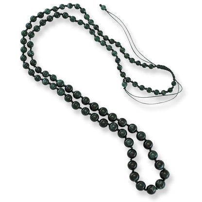 Blue Green Jadeite Jade Adjustable Bead Necklace | UPC #399389