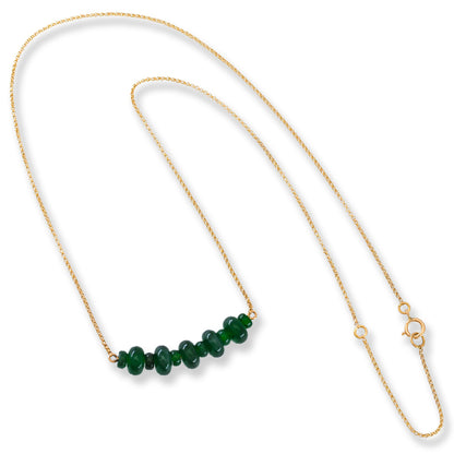 Blue-Green Guatemalan Jadeite Jade on 18K Yellow Gold Chain | UPC #403123