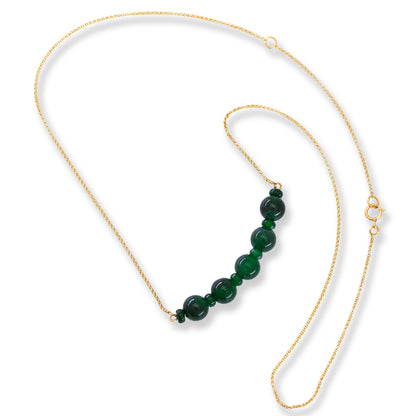 Blue-Green Guatemalan Jadeite Jade on 18K Yellow Gold Chain | UPC #403161
