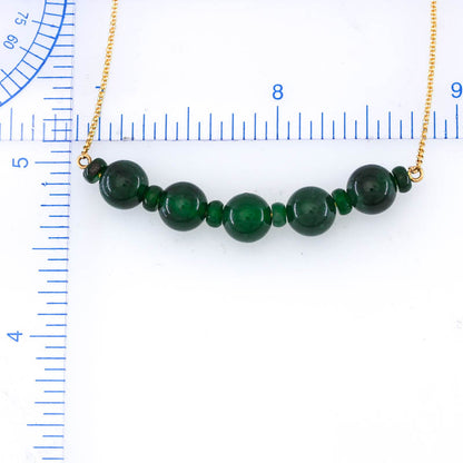 Blue-Green Guatemalan Jadeite Jade on 18K Yellow Gold Chain | UPC #403161