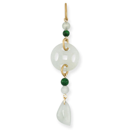 ICE & GREEN JADEITE JADE COIN PENDANT UPC #354135