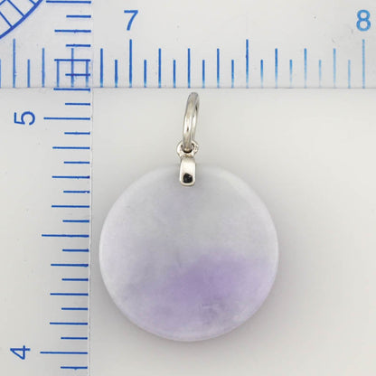 18K WHITE GOLD LAVENDER JADEITE JADE PENDANT UPC #373877