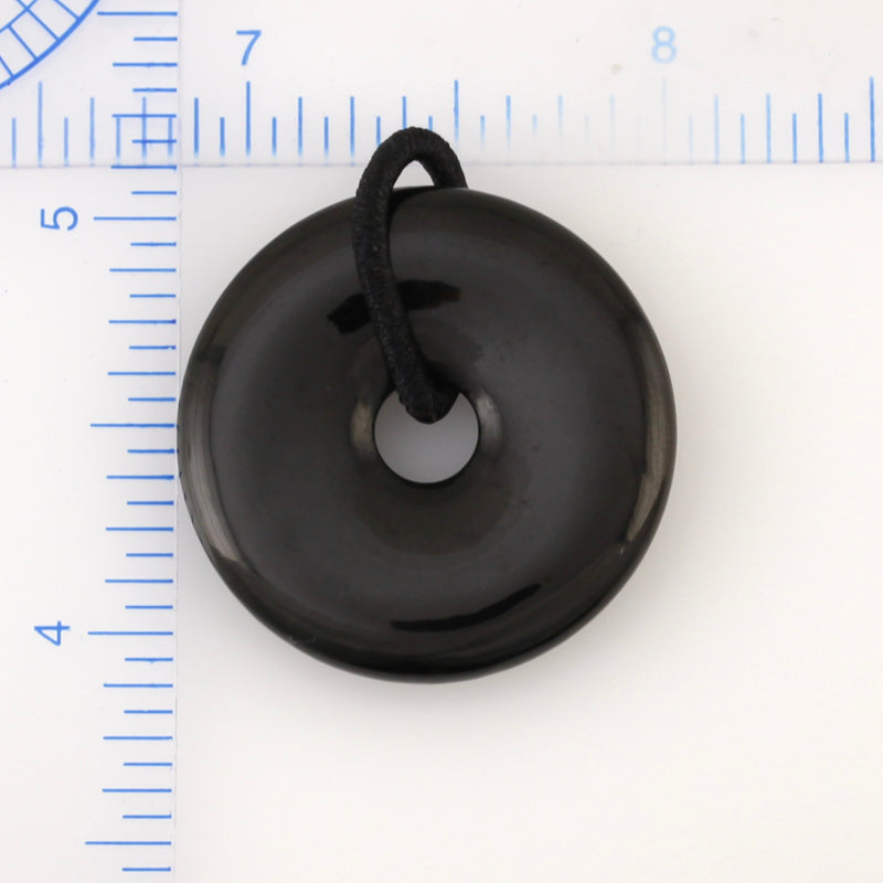 BLACK NEPHRITE JADE PI DISC PENDANT UPC #391673