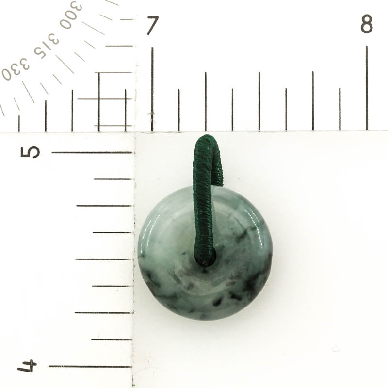Green Jadeite Jade Small PI Disc Pendant | Jade Donut | UPC #383807